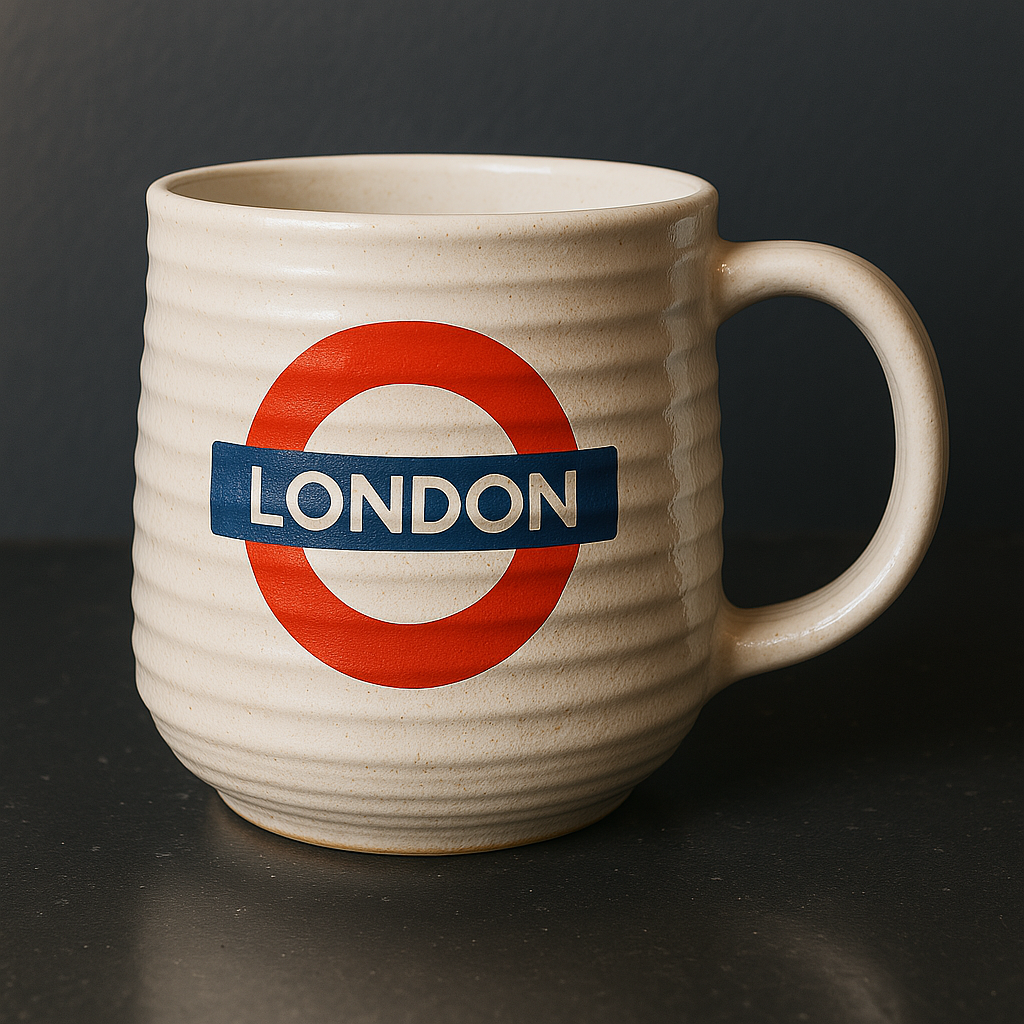 London Textured London Mug - White