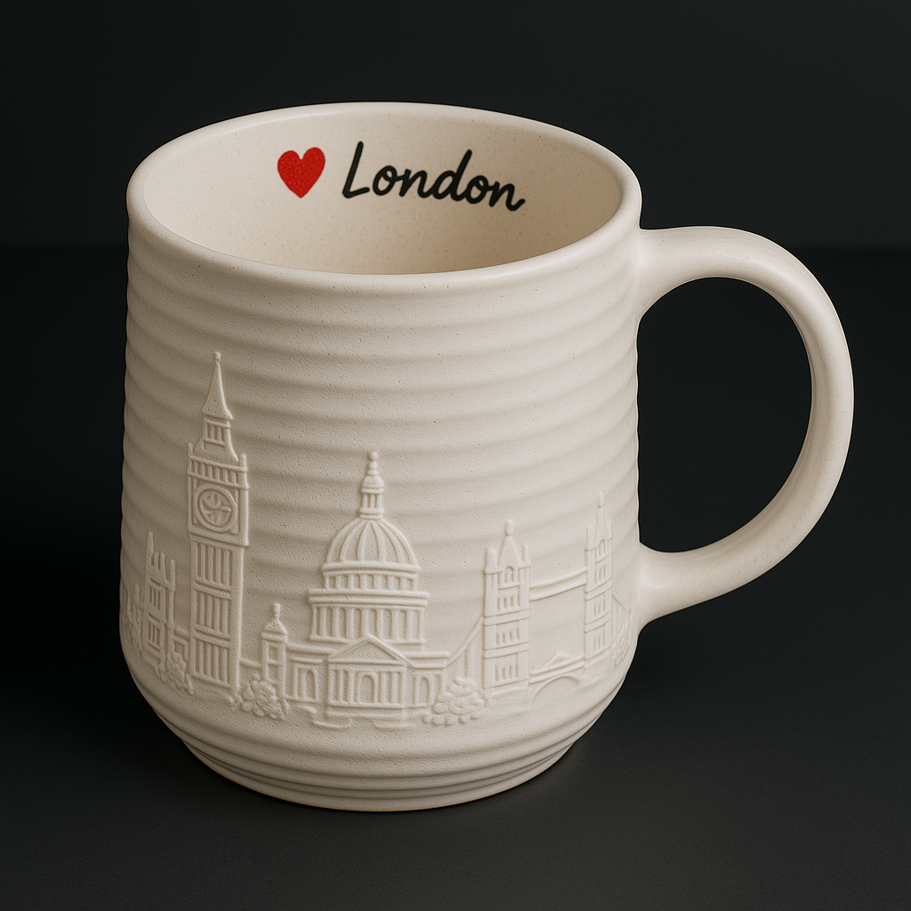 London London Skyline Relief Mug - White