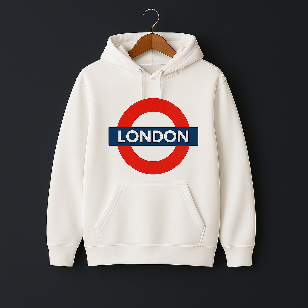 London London Tube Hoodie - White